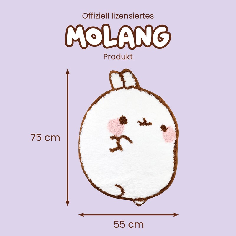 6vibes Molang Bathroom Rug - Bath Mat Non-Slip - Extra