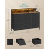 SONGMICS Dresser for Bedroom, Storage Organizer with 9 Fabric Drawers