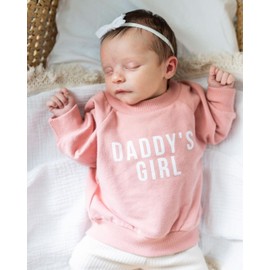 Toddler Baby Girl Outfit Daddys Girl Clothes Long Sleeve Sweatshirt Pants Set 2 Piece Winter Baby Clothes 0-3 Years (A Pink,2-3 Years)