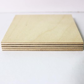 1/2" / 12mm Baltic Birch Plywood for Laser & CNC Cutting and Engraving (Baltic Birch Plywood, 24" x 24")