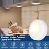 Yiliaw LED Puck Lights with Remote Control, AA Battery Operated,