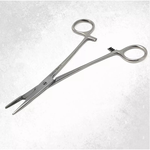HTI HEMOSTAT WITH SCISSORS STAINLESS STEEL FORCEPS 6.5"