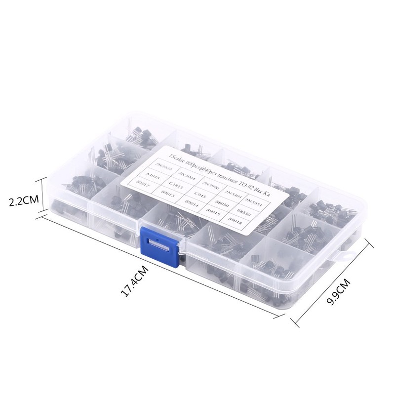 Transistores mezclados de los tipos 600 de los 15 TO-92