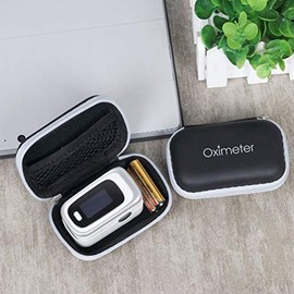 Funda para oxímetro de pulso, funda rígida de almacenamiento portátil para oxímetro de pulso de dedo, bolsa de almacenamiento rígida, funda de...     