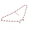 SIFRIMANIA Miraculous Virgin and Divine Mercy Scapular Necklace Red Crystal
