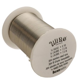 The Beadsmith Stainless Steel Wire – 304 Grade, Tarnish Resistant, Round Shape, 16-Gauge, 8-Yard Spool – for Jewelry Making, Sculptures, Models, Gardening, Electrical & Industrial Crafts & Hobbies