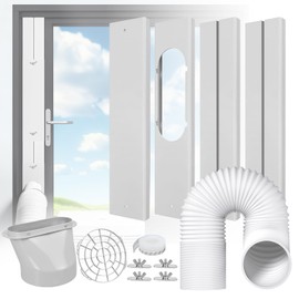 cocobeen Portable Air Conditioner Window Kit - Adjustable Universal Window Seal AC Vent Kit with 5.9” Exhaust Hose for Sliding Vertical/Horizontal Windows