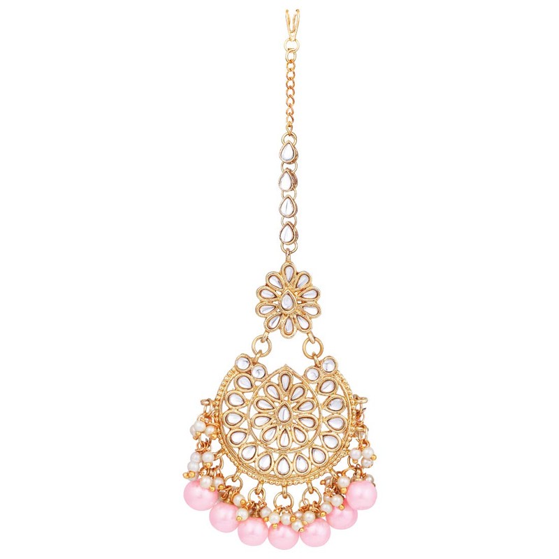 Aheli elegante boda india desgaste imitación Kundan tachonado gargantilla collar