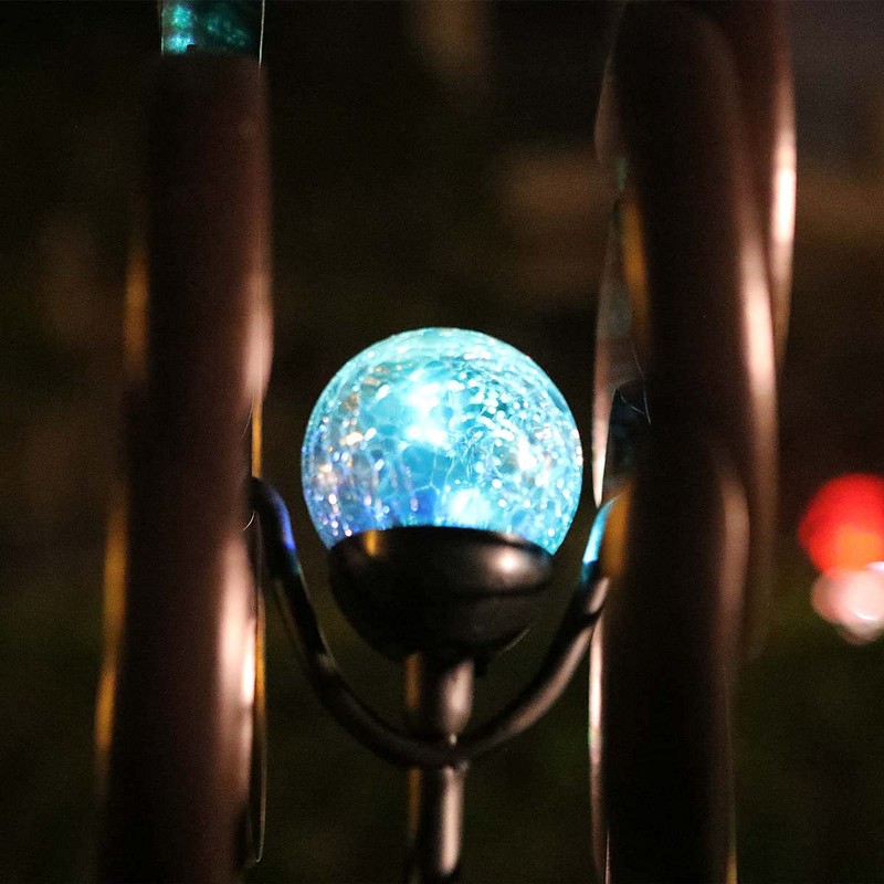 Solar Powered Glass Ball+Accessories - for Solar Wind Spinner Replacement