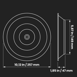 Repa Market 6" Inch Round Aluminum Ceiling Diffuser - Industrial Supply or Exhaust Ventilation - Vertical, Horizontal Air Flow - HVAC Air Conditioning Duct Cover for Home, Office, Warehouse 10" Inch
