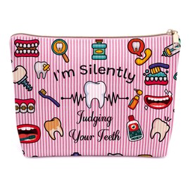 Dentist Appreciation Gifts for Women Makeup Bag Dentist Week Gifts Graduation Gift for Dental Assistant Student Coworker Birthday Retirement Christmas Gift for Dental Nurse Teacher Travel Cosmetic Bag