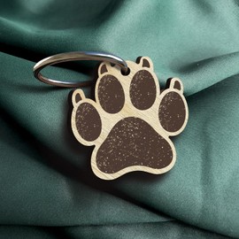 Hundepfote Schlüsselanhänger handgemacht aus Holz, Glücksbringer, Pfote, Hund Glücksbringer, Hund Geschenk, Hundebesitzer, Hundepfote im Herz