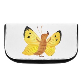 Mr. & Mrs. Panda Cosmetic Bag Butterfly Lemon Butterfly - Gift, Animals, Motivational, Good Mood, Cosmetic Bag, Extraordinary, Love, White, Hand Drawn