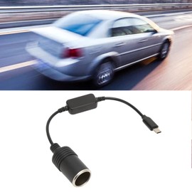 Adaptador de Corriente Hembra de 5 V USB C Macho a 12 V para Encendedor de Coche, Convertidor de Encendedor de Cigarrillos USB Macho a Hembra de 11,8 Pulgadas, para Grabadora de Conducción Perro Elect