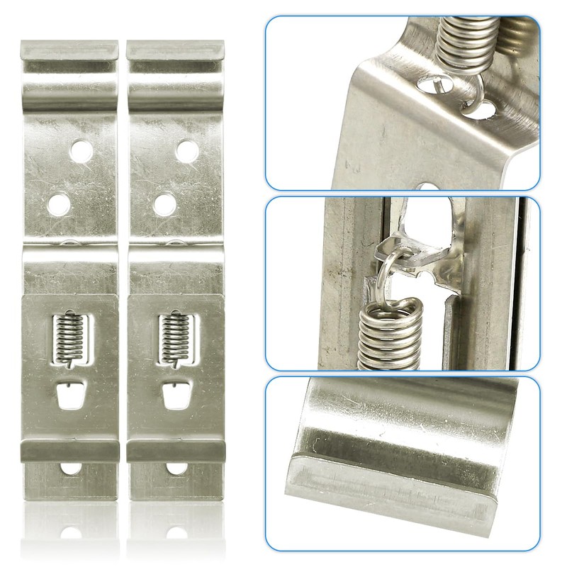 2Pcs Trailer Number Plate Clips, GLADFRESIT Stainless Steel License Plate