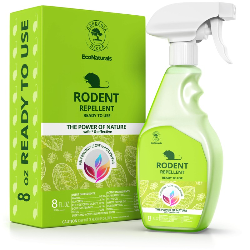 All Natural Peppermint Oil Spray, Non-Toxic Rat Repellent to Repel