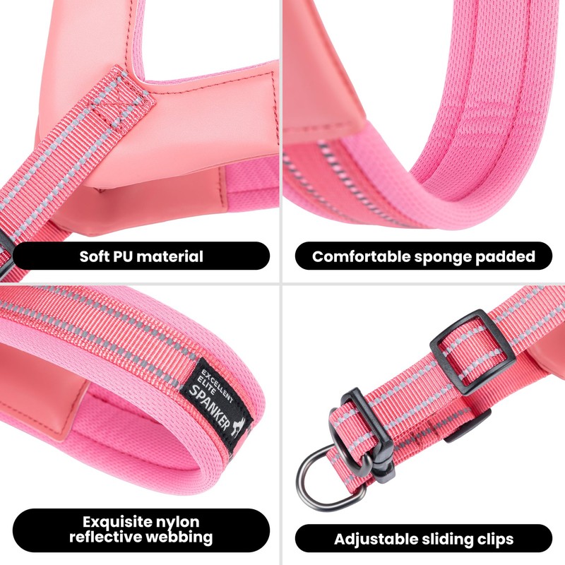 EXCELLENT ELITE SPANKER Ultra soft No pull dog harness V-Shaped