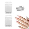 HARFINGTON 2pcs Nail Art Beads 0.12" (3.0mm) Mini Metal 3D