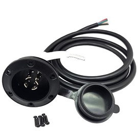 Parkworld 79704 NEMA L14-20 Port Plug Assembly Power Inlet NEMA L14-20P Molded with 12AWG Power Cord 6FT