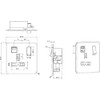 Screwless Single Switched Socket with Dual USB Charger in Polished