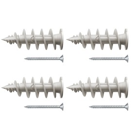 Fischer FID II 50 mm, 4 x Sheathed Dowels with Screw, Insulation, for Fixing Light Loads, 573823