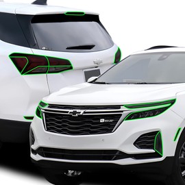 BOGAR TECH DESIGNS Full Headlight Taillight Reflector Sidemarker Tint Film Kit Compatible with Chevy Equinox 2022+, Dark Smoke