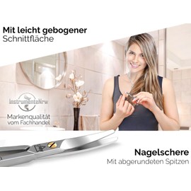 Professional Nail Scissors Toenail Scissors with Rounded Tips and Extra Sharp and Slightly Curved Cutting Surface Made of Stainless Steel - Rustproof Scissors for Manicure and Pedicure - Only 8 cm