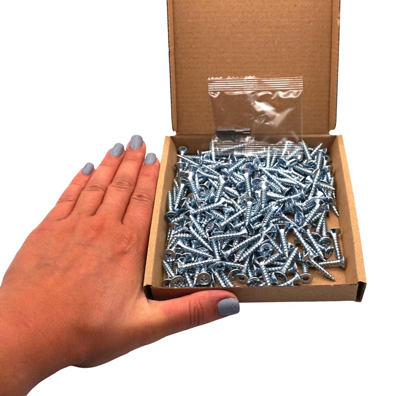 SKIR'CO (Pack of 200) 4.5 x 25mm Galvanised Steel Wood