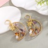 ZFAIRY Fairy Crescent Moon Dangle Earrings, Gold Plated with Mixed