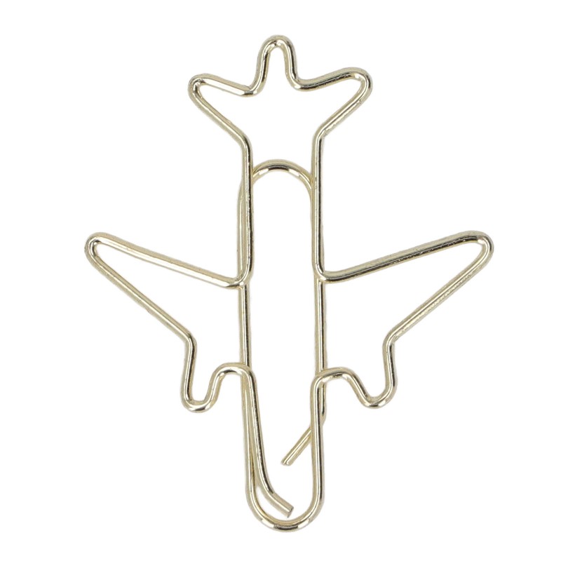 100Pcs Paper Clips Gold Cute Unique Shape Electroplating Process Lightweight