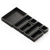 SpaceAid 7-Piece Bamboo Drawer Organizer Storage Boxes Set, Wood Tray