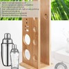 Bartender Kit Stand Large Capacity Space Saving Bamboo Wood Bartending