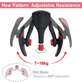 PEESHON Pelvic Floor Strengthener for Women & Men, Adjustable Thigh Exerciser for Inner Thigh Hip Arm Leg Back Training, Thigh Toner, Thigh Master, Exercise Equipment for Home Gym Use (Black)