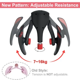 PEESHON Pelvic Floor Strengthener for Women & Men, Adjustable Thigh Exerciser for Inner Thigh Hip Arm Leg Back Training, Thigh Toner, Thigh Master, Exercise Equipment for Home Gym Use (Black)