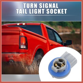 ACROPIX License Plate Light Socket Wiring Harness Plug Connectors Holder for Dodge for Ram 1500 2500 3500 2003-2018 (Set of 2) Car Parts