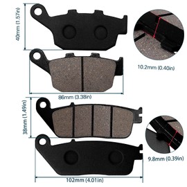 Yerbay Brake Pads Front/Rear Kit for Honda XL 600 VR/VT Transalp 1994-1996/ FMX 650 2005-2008