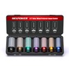 MIXPOWER 7PCS 1/2" Drive Wheel Protector Impact Socket,Thin Wall Deep