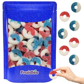 Fruidles USA Patriotic Gummy Freedom Rings Candy Holiday Treats, 4th of July, Fun and Festive Snacking, Party flavor (2 Pounds)