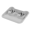 Cat Water Food Bowl 15 Degree Tilt Prevent Spill Stainless