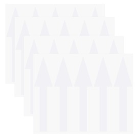 M METERXITY 4-Pack Arrow Sticker, 6 x 2 Inch/ 150 x 37 mm PVC Waterproof Self-Adhesive Directional Arrows Removable Directional Floor Decal Stickers for Wall Marking/Road Sign [White]