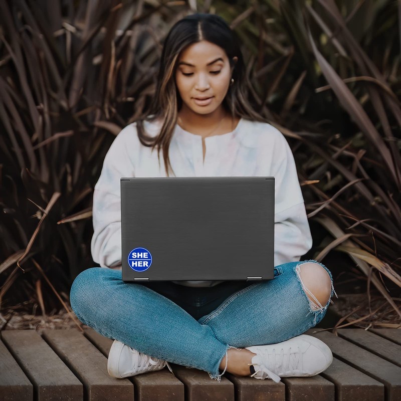 She Her Pronouns Set of 4 Sticker Decal Notebook Car