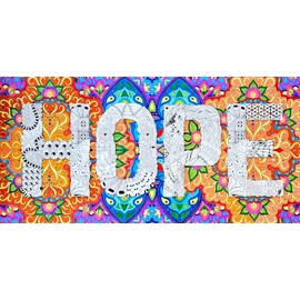 SJPRINTER Giant Coloring Poster for Kids and Adults - Creative Fun for Classrooms, Care Facilities, Schools, Groups and Families (Hope, 24 in x 48 in)