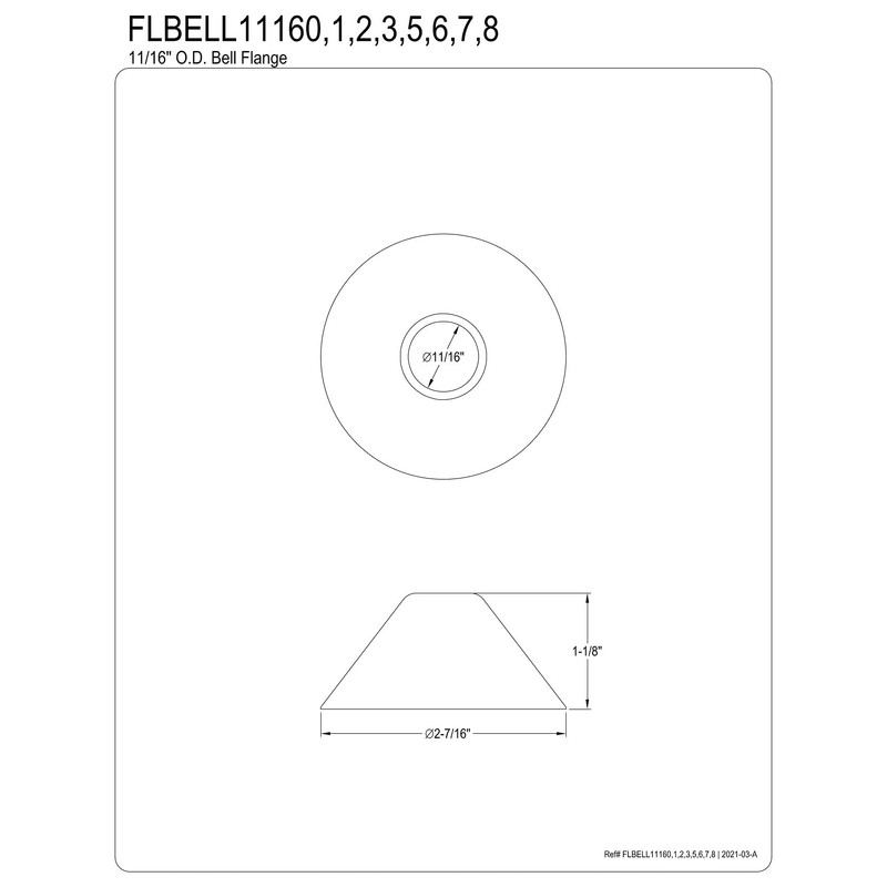 Kingston Brass FLBELL11167 Made to Match 11/16-Inch OD Comp Bell