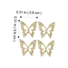 Baluue 40pcs Butterfly Nail Charms Nail Art Accessories for Women Elegant Manicure Ornaments Lightweight Decorations Phone Cases and More