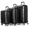 NIUTA 3 Piece Luggage Sets TSA Lock and 20"/24"/28"-Black, 20/24/28