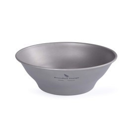 Boundless Voyage Ultralight Titanium Dish with Carry Bag Outdoor Camping Bowl Pan Plate Tableware Cookware (Ti15164B (600ml Bowl))