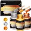 Wadities Acrylic Paint Metallic, 3pcs 13.5oz(375g) Gold & Silver &