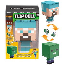 YCVBCY Miner Flippin' Figs 2-in-1 Fidget Play Figures, Ornaments for Toy Figures, Action Figures with Big Heads Ornament, Video Game Figure Gift for Children, Boys, Girls and Game Fans