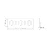 Steinberg14 White 300x100mm / 12x4 inch Adjustable Sliding Hit and