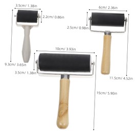 Operitacx 3 Pcs Rubber Ink Rollers Set for Printmaking Painting DIY Crafts Versatile Rollers for Easy Application and Gluing Artistic Projects